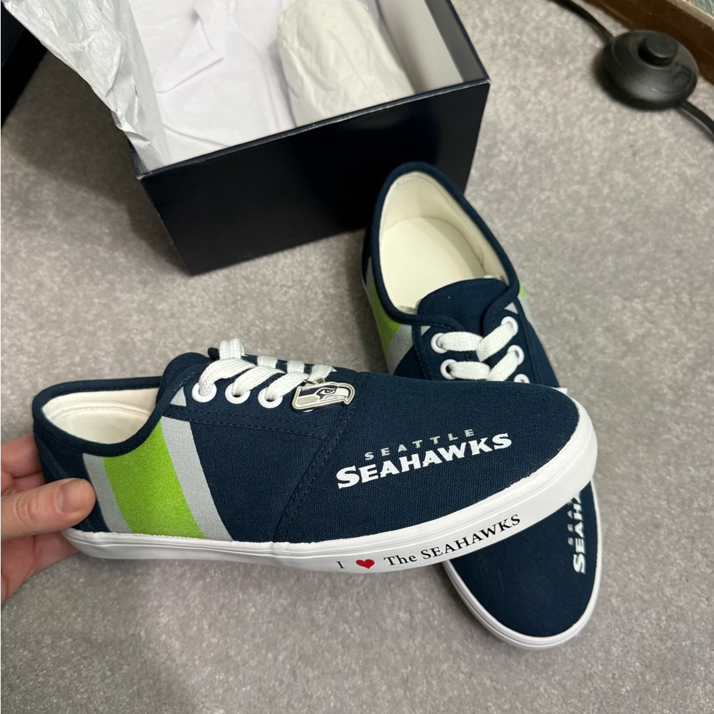 Seattle Seahawks Navy Sneakers